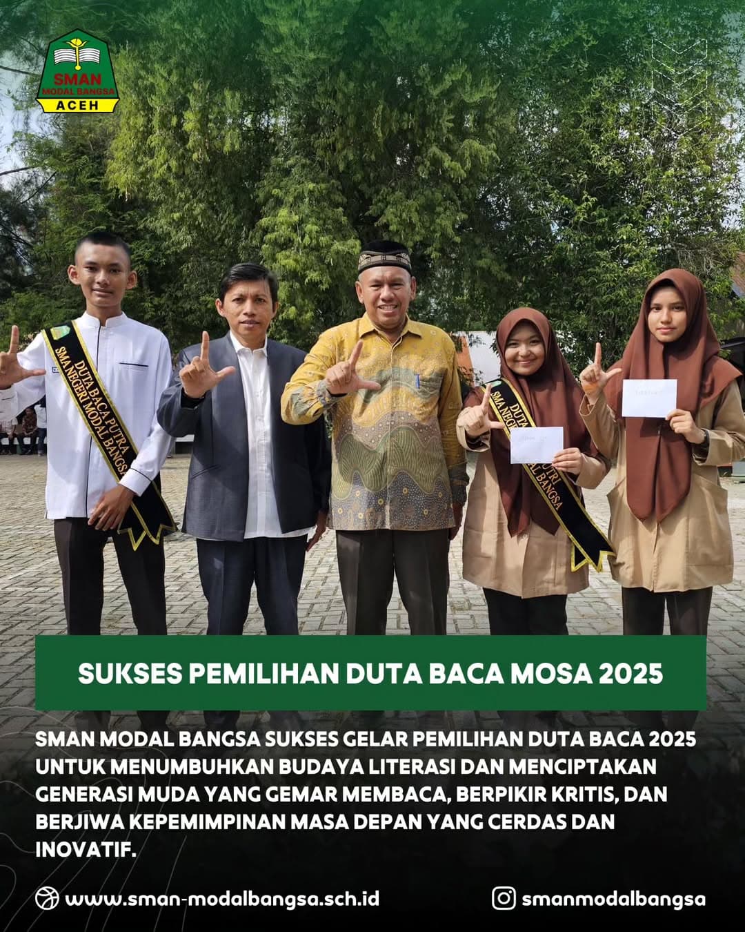 Duta Baca Perpustakaan Hamzah Fansuri SMAN Modal Bangsa 2025