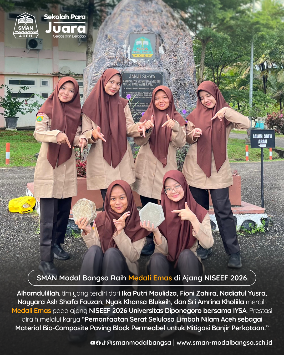 SMAN Modal Bangsa Raih Medali Emas di Ajang NISEEF 2026