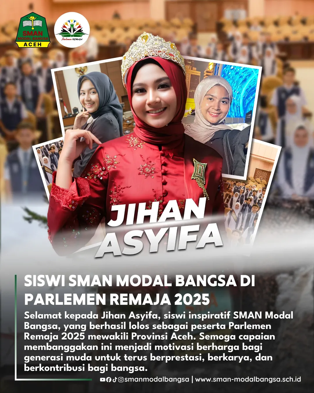 Jihan Asyifa, Siswi SMAN Modal Bangsa Lolos Parlemen Remaja 2025