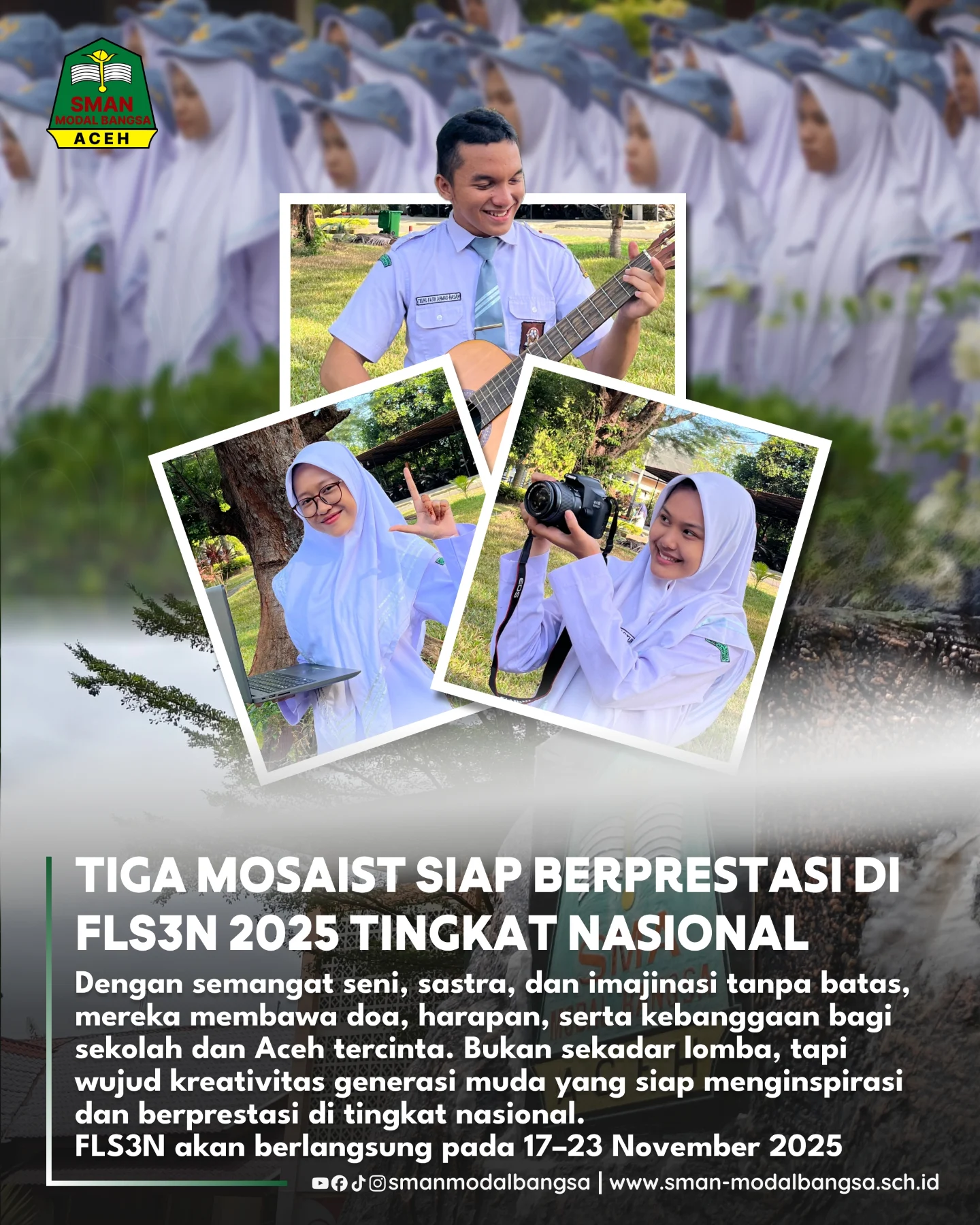 Tiga Siswa SMAN Modal Bangsa Siap Tampil di FLS3N 2025 Tingkat Nasional