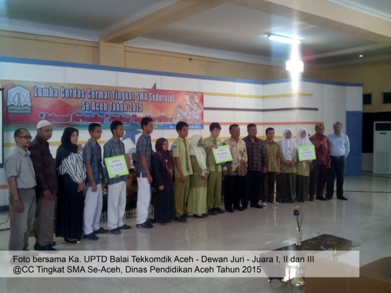 Cerdas Cermat Tingkat SMA se-Aceh Tahun 2015