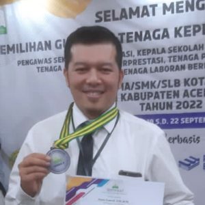 Pak "Chan" Juara 2 Guru Berprestasi Aceh Besar Tahun 2022