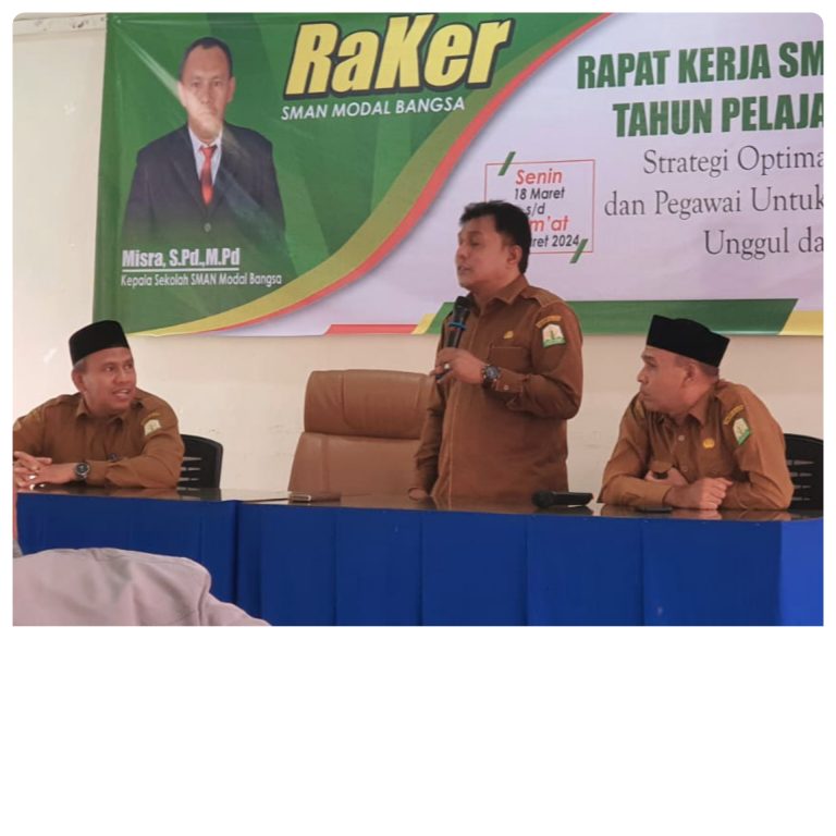 SMAN Modal Bangsa Adakan Raker 2024, Dibuka Kacabdin