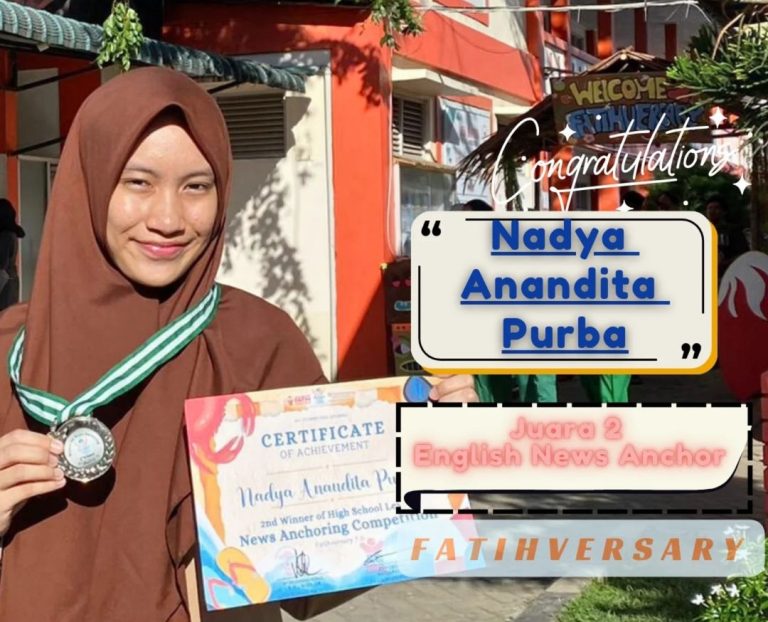 Hebat!! Nadya Anandita Purba Juara 2 English News Anchor Fatihversary