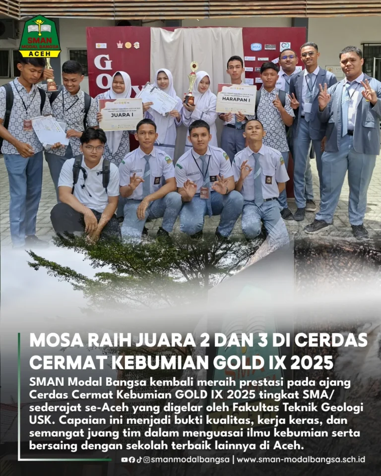 Dua Tim SMAN Modal Bangsa Raih Juara di Cerdas Cermat Kebumian GOLD IX 2025